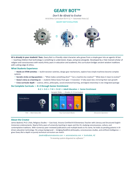 Geary Bot Education One-Pager — English preview